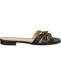 Ralph Lauren - Buckle-Strap Leather Sandals - Lyst