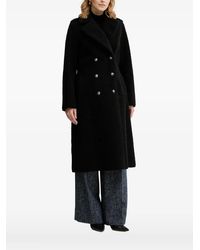 Guess - Double-Breasted Faux-Fur Coat - Lyst
