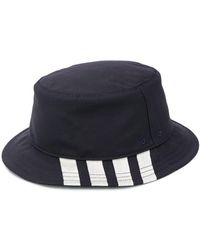 Thom Browne - Sombrero de pescador con estampado 4-Bar - Lyst