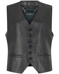 John Richmond - Chain-Detail Leather Waistcoat - Lyst