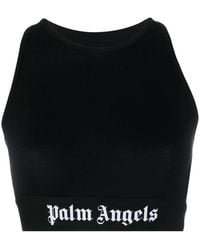 Palm Angels - Logo-Tape Cropped Vest Top - Lyst