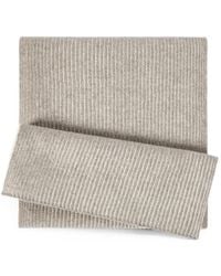 Brunello Cucinelli - Cashmere English Rib Vanisé Knit Scarf - Lyst