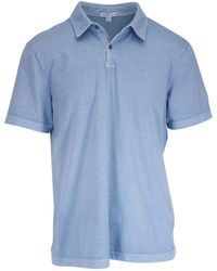 James Perse - Sueded Jersey Polo Shirt - Lyst