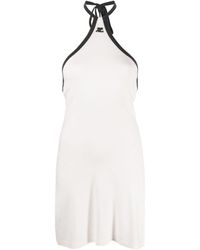 Courreges - Logo-embroidered Cotton Minidress - Lyst