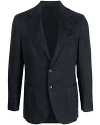 Dell'Oglio - Notched-Collar Single-Breasted Blazer - Lyst