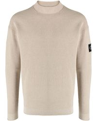 Calvin Klein - Pullover aus Bio-Baumwolle mit Waffelmuster - Lyst
