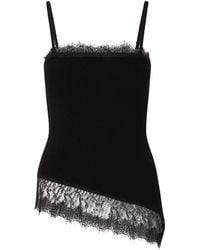 Liu Jo - Asymmetric Top With Lace Details - Lyst