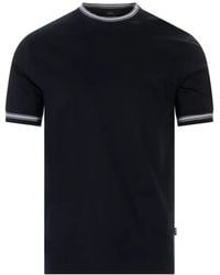 BOSS - T-Shirt À Bords Rayés - Lyst