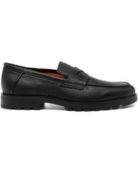 Santoni - Leather Penny Loafers - Lyst