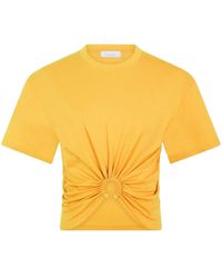 Rabanne - Ring-Detail Cropped T-Shirt - Lyst