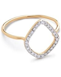 Monica Vinader - 14Kt Riva Kite Diamond Ring - Lyst