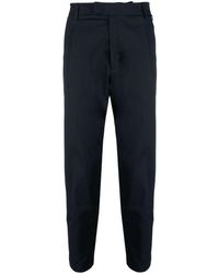 Low Brand - Stretch-cotton Tapered Trousers - Lyst