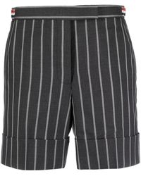 Thom Browne - Wool Striped Shorts - Lyst