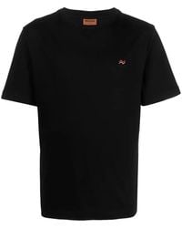 Missoni - Cotton T-Shirt With Logo Embroidery - Lyst