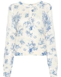 Twinset - Cardigan En Maille À Fleurs Imprimés - Lyst