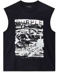 Purple Brand - Graphic Sleeveless T-Shirt - Lyst