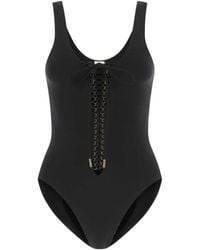 Saint Laurent - Saharienne Swimsuit - Lyst
