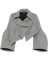 Comme des Garçons - チェック クロップド ジャケット - Lyst