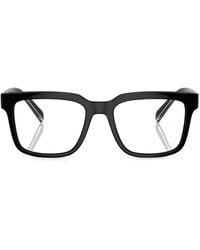 Dolce & Gabbana - Logo-Print Square-Frame Glasses - Lyst