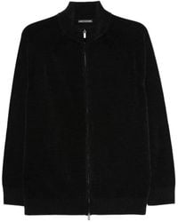 Daniele Alessandrini - Zip-Up Ribbed-Trim Cardigan - Lyst