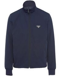 Prada - Triangle-Logo Zip-Up Jacket - Lyst
