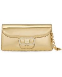 Ferragamo - Mini Double Gancini Chain Clutch Bag - Lyst