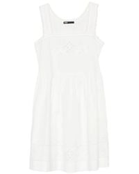 Maje - Short Dress With Lace Trim - Lyst