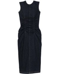 Sportmax - Robe En Jean À Coupe Mi-Longue - Lyst