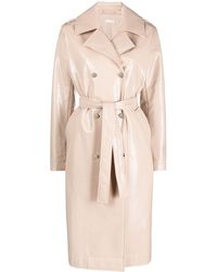 Liu Jo - Patent Faux-leather Trench Coat - Lyst
