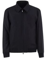 BOSS - Veste Slim Zippée En Flanelle De Laine Vierge - Lyst
