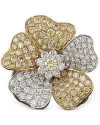 HYT Jewelry - Diamond Flower Ring - Lyst