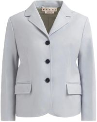 Marni - Sakko Mit Logo-Patch - Lyst