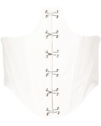 Womens Clothing Lingerie Corsets and bustier tops Dion Lee Panelled Zip-up Corset in White 