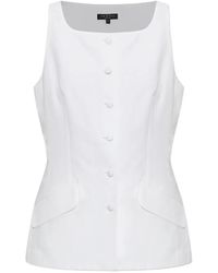 Rag & Bone - Button-Up Sleeveless Jacket - Lyst