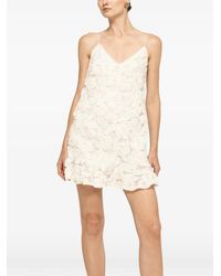 Nissa - 3D Floral-Embroidery Mini Dress - Lyst