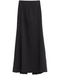 Jil Sander - Falda Midi Con Abertura En La Parte Posterior - Lyst