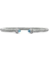 David Yurman - Sterling Classic Cable Diamond Bracelet (4Mm) - Lyst