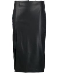 Blanca Vita - Front Slit-detail Midi Skirt - Lyst