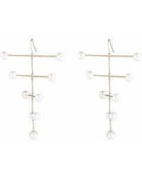 Mateo - 14Kt Blizzard Pearl Mobile Earrings - Lyst