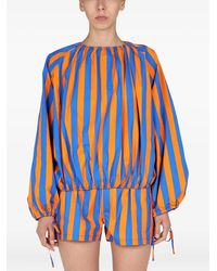 Sunnei - Striped Gathered Top - Lyst