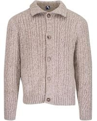 Fedeli - Cable-Knit Buttoned Cardigan - Lyst