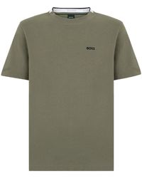 BOSS - Embroidered-Logo T-Shirt - Lyst