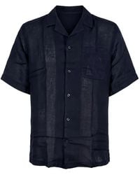 Altea - Striped Short-Sleeve Shirt - Lyst