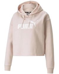 PUMA - Essentials Cropped Hoodie - Lyst