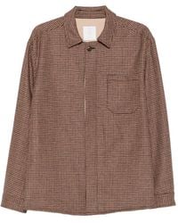 Eleventy - Houndstooth-Pattern Shirt Jacket - Lyst
