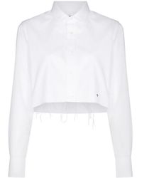 HOMMEGIRLS - Long-Sleeve Cropped Shirt - Lyst