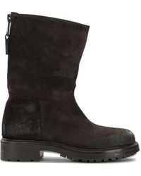 strategia shoes - Rear-Zip Leather Ankle Boots - Lyst