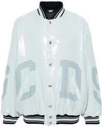 Gcds - Sequins Varsity Logo Bomber Jacket - Lyst