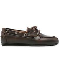 POSA - Lace-Up Leather Loafers - Lyst