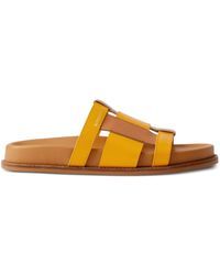 Burberry - Sandales en cuir à design colour block - Lyst